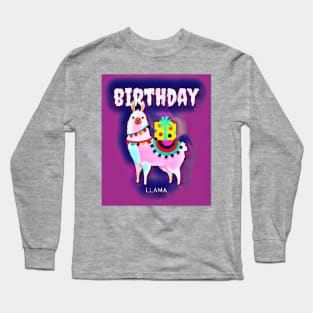 Birthday Llama Long Sleeve T-Shirt